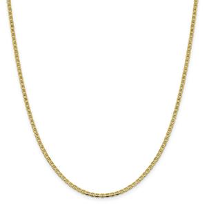 Unisex Gold Classics(tm) 10kt. Gold 2.4mm Flat Anchor Chain Bracelet