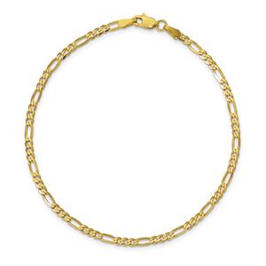 Gold Classics(tm)10kt. 2.75mm 8in. Flat Figaro Chain Bracelet