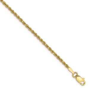 Mens Gold Classics(tm) 10kt. 1.75mm 8in. Diamond-Cut Chain Bracelet