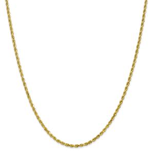 Gold Classics(tm) 10kt. 2.25mm 9in. Rope Chain Ankle Bracelet alternate view