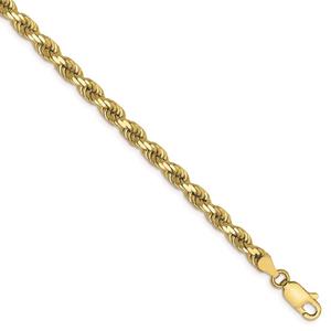 Mens Gold Classics(tm) 10kt. 4mm 8in. Rope Chain Bracelet