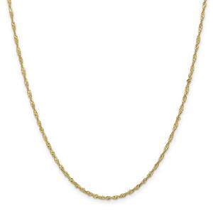 Gold Classics(tm) 10kt. 9in. Singapore Chain Ankle Bracelet alternate view
