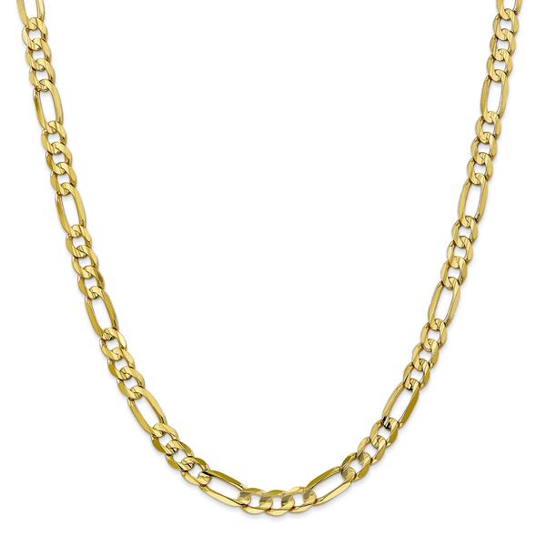 Mens Gold Classics(tm) 10kt. 6mm 7in. Concave Figaro Chain Bracelet alternate view