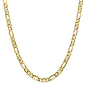 Mens Gold Classics(tm) 10kt. 6mm 7in. Concave Figaro Chain Bracelet alternate view