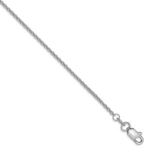 Gold Classics(tm)10kt. White 1.4mm Solid Cable Chain Bracelet