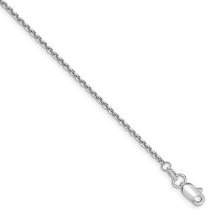 Gold Classics(tm) 10kt. White 1.45mm 9in. Chain Ankle Bracelet