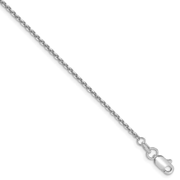 Gold Classics(tm) 10kt. White 1.45mm 9in. Chain Ankle Bracelet