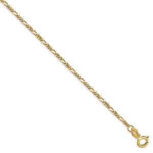 Gold Classics(tm)10kt. 1.25mm 7in. Flat Figaro Chain Bracelet