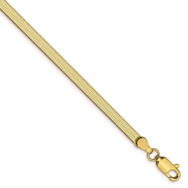 Unisex Gold Classics(tm) 10kt. 3.0mm 8in. Silky Herringbone Bracelet