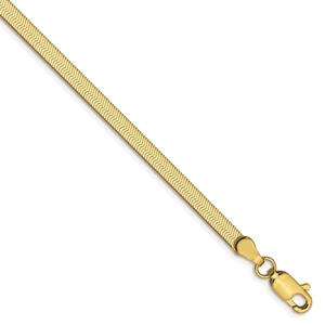 Unisex Gold Classics(tm) 10kt. 3.0mm 8in. Silky Herringbone Bracelet