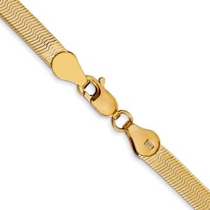 Unisex Gold Classics(tm) 10kt. 4.0mm 7in. Herringbone Chain Bracelet alternate view