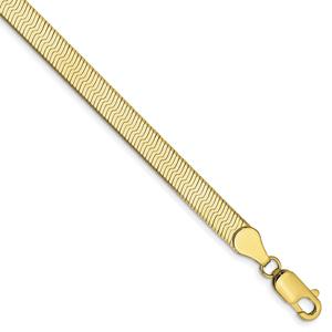 Unisex Gold Classics(tm) 10kt. 5.0mm 8in. Herringbone Chain Bracelet alternate view