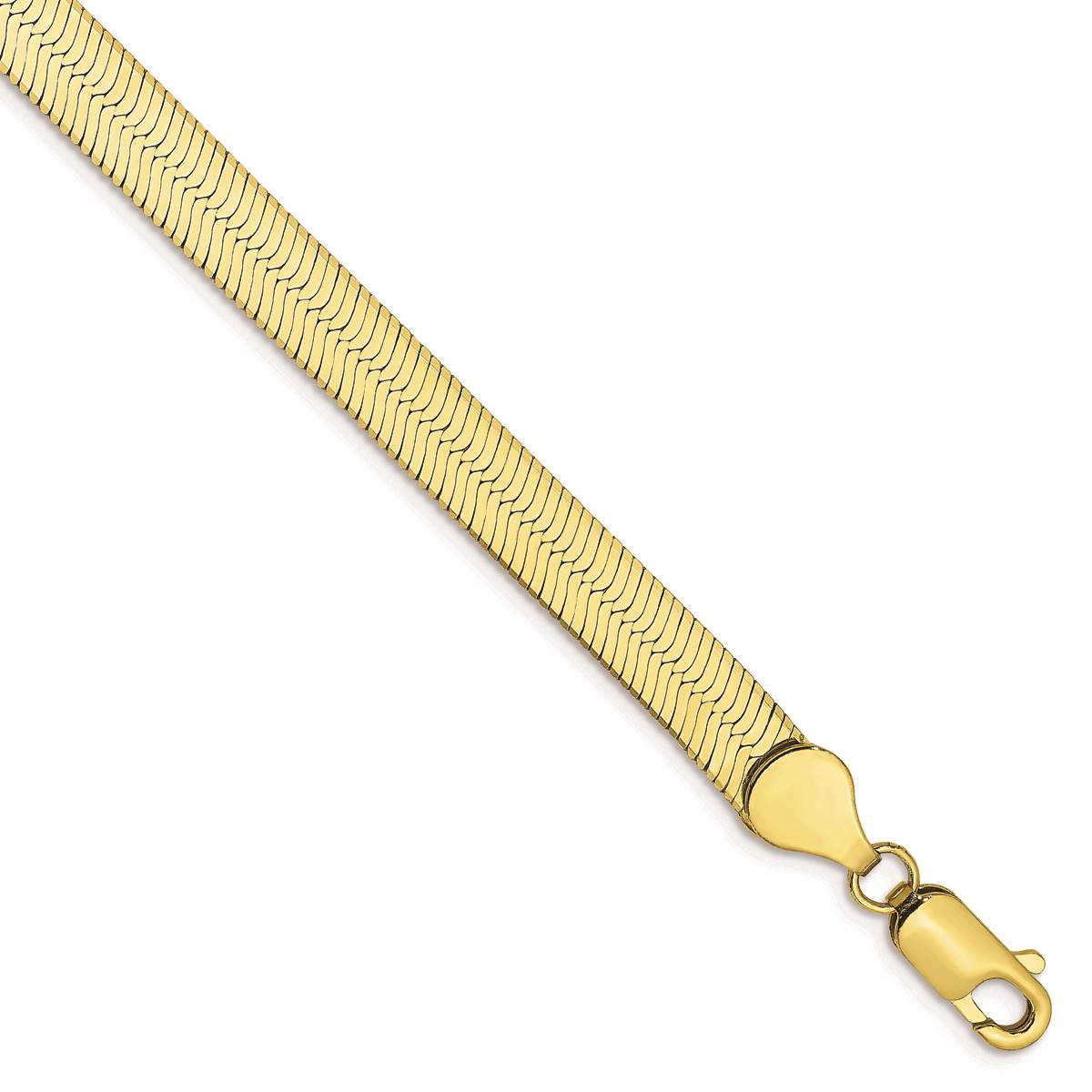 Unisex Gold Classics(tm) 10kt. 5.5mm 7in. Herringbone Chain Bracelet