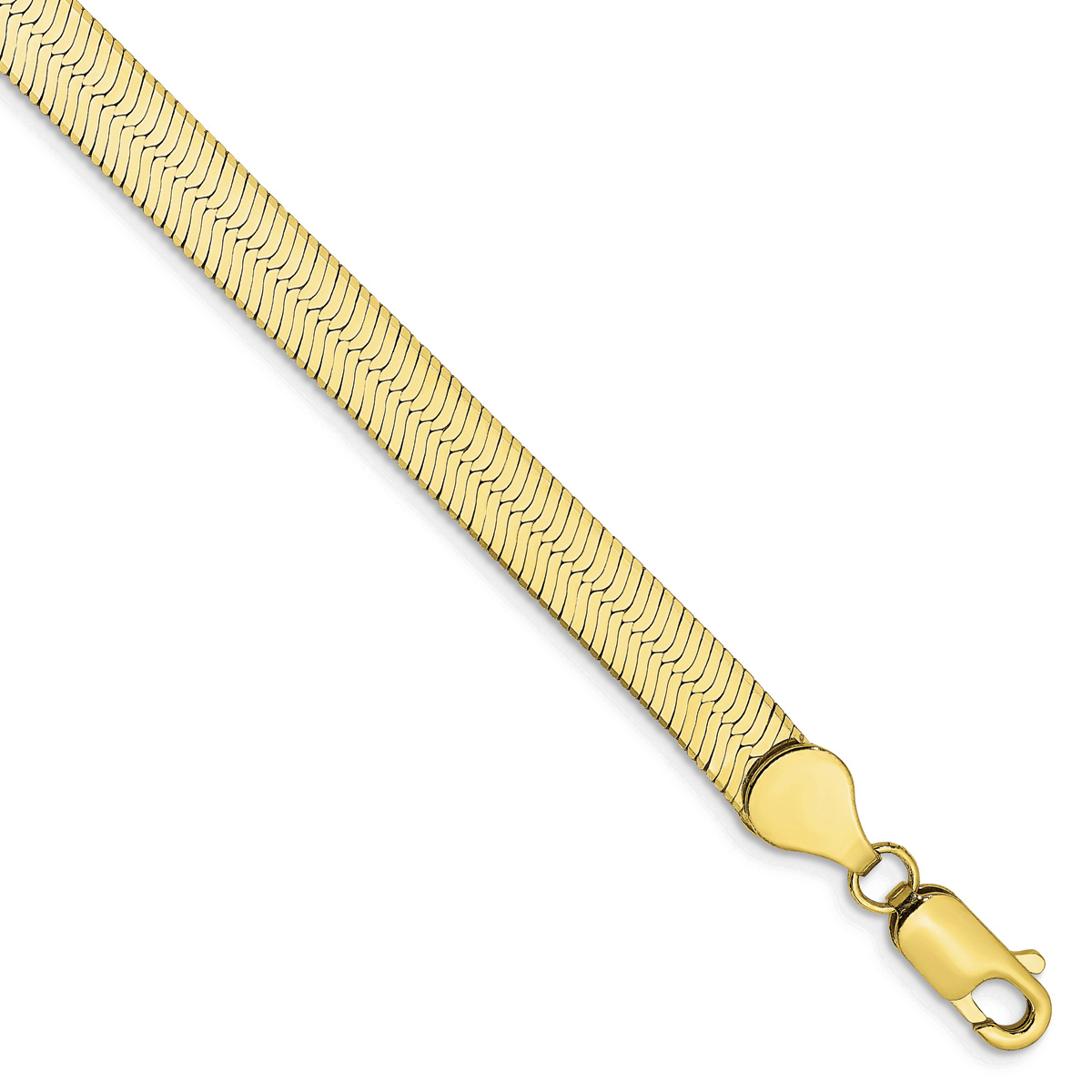 Unisex Gold Classics(tm) 10kt. 5.5mm 8in. Herringbone Chain Bracelet