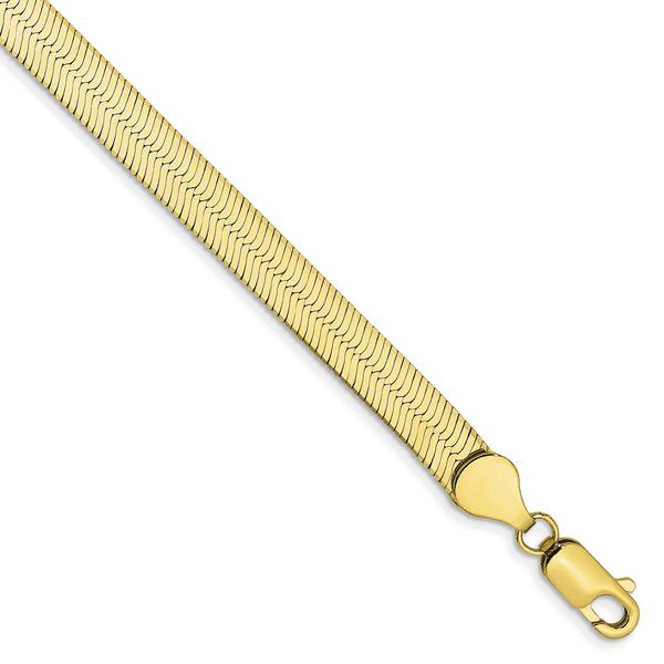 Unisex Gold Classics(tm) 10kt. 5.5mm 8in. Herringbone Chain Bracelet alternate view