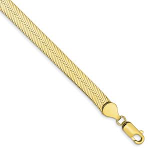 Unisex Gold Classics(tm) 10kt. 5.5mm 8in. Herringbone Chain Bracelet alternate view