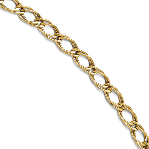 Gold Classics(tm) 14kt. 7in. Yellow Gold Double Link Bracelet