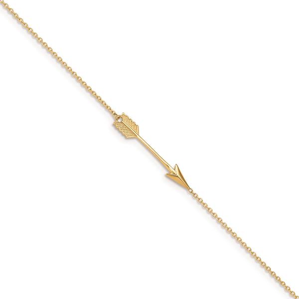 Gold Classics(tm) 14kt. Gold Polished Arrow 9in. Anklet