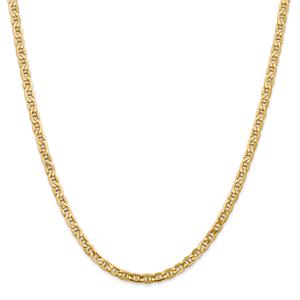 Gold Classics(tm) 4mm. Semi-Solid Anchor Chain Bracelet alternate view