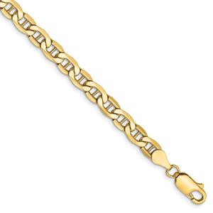 Gold Classics(tm) 4.75mm. Semi-Solid Anchor Chain Bracelet