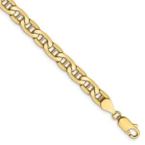 Gold Classics(tm) 5.5mm. Semi-Solid Anchor Chain Bracelet