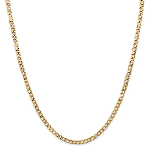 Gold Classics(tm) 3.35mm. 14kt. Semi Solid Curb Link Bracelet alternate view