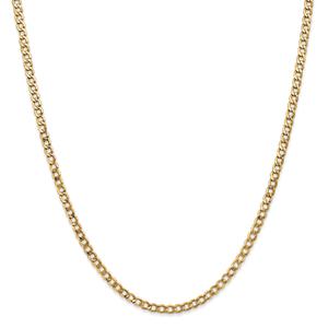 Gold Classics(tm) 3.35mm. 14kt. Semi Solid Curb Link Anklet alternate view