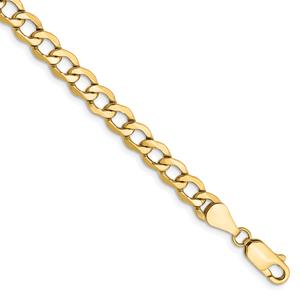Gold Classics(tm) 5.25mm. 14kt. Semi Solid Curb Link Bracelet