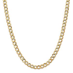 Mens Gold Classics(tm) 6.5mm. 14kt. Semi Solid Curb Link Bracelet alternate view