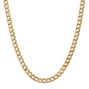 Mens Gold Classics(tm) 7.0mm. 14kt. Semi Solid Curb Link Bracelet alternate view