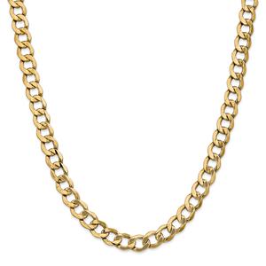 Mens Gold Classics(tm) 8.0mm. 14kt. Semi Solid Curb Link Bracelet alternate view