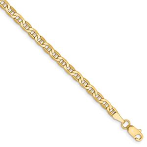 Gold Classics(tm) 3.20mm. Semi-Solid Anchor Chain Anklet