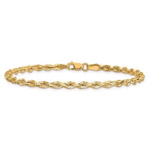 Gold Classics(tm) 3.0mm. 14kt. Semi Solid Rope Chain Bracelet alternate view