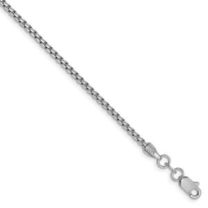 Gold Classics(tm) 1.75mm. White Gold Semi-Solid Box Bracelet