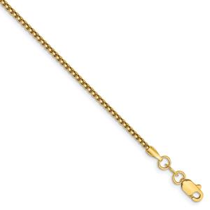 Gold Classics(tm) 1.5mm. Semi-Solid Round Box Chain Bracelet