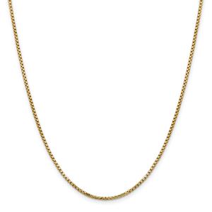 Gold Classics(tm) 1.75mm. Semi-Solid Round Box Chain Bracelet alternate view