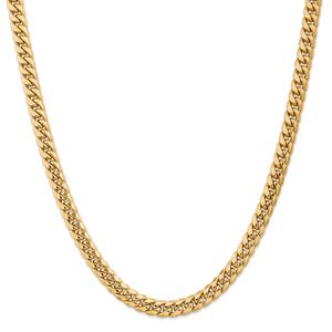 Gold Classics(tm) 7.3mm. Semi Solid Miami Cuban Bracelet alternate view