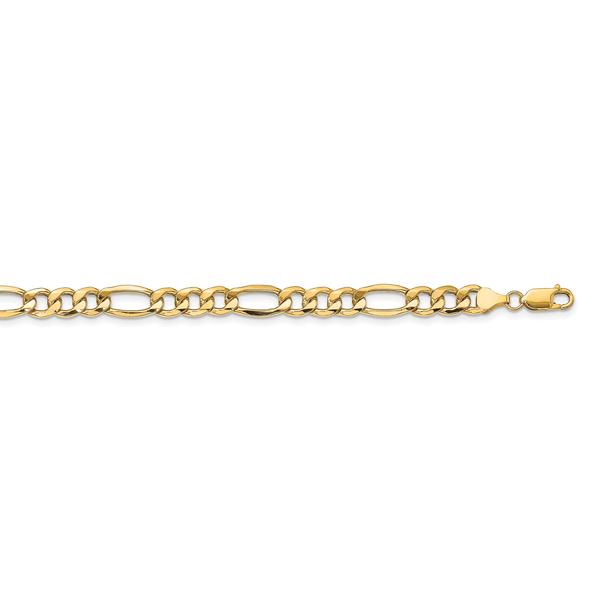 Gold Classics(tm) 8.5mm. 14kt. Semi Solid Figaro Chain Bracelet alternate view