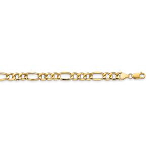 Gold Classics(tm) 8.5mm. 14kt. Semi Solid Figaro Chain Bracelet alternate view