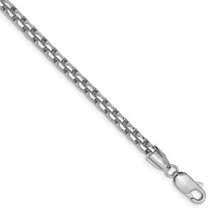 Gold Classics(tm) 3.6mm. White Gold Semi-Solid Box Bracelet