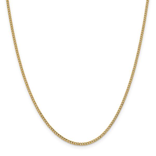Gold Classics(tm) 1.85mm. 14kt. Semi Solid Curb Link Anklet alternate view