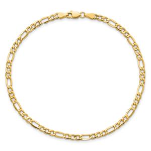 Gold Classics(tm) 3.5mm. 14kt. Semi Solid Figaro Chain Bracelet