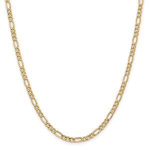 Mens Gold Classics(tm)4.40mm. 14kt. Semi Solid Figaro Chain Bracelet alternate view