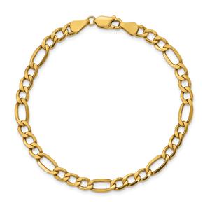 Gold Classics(tm) 5.75mm. 14kt. Semi Solid Figaro Bracelet