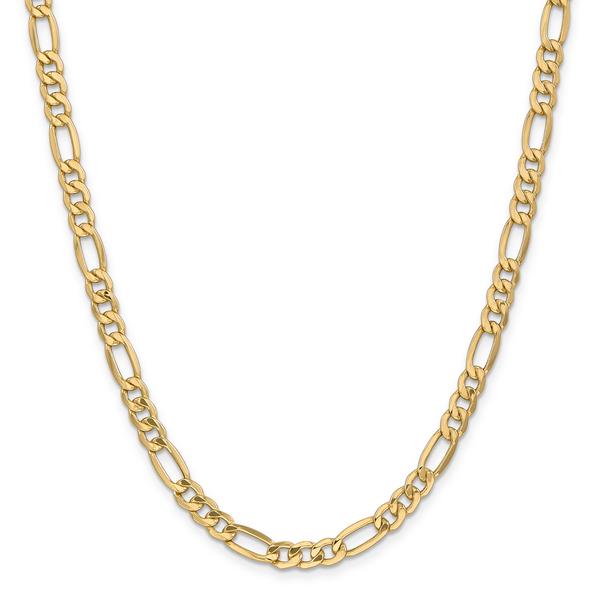 Mens Gold Classics(tm) 6.25mm.14kt. Semi Solid Figaro Chain Bracelet alternate view