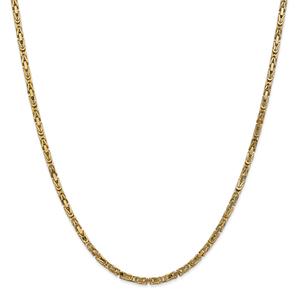 Mens Gold Classics(tm) 2.5mm. 14kt. Gold Byzantine Chain Bracelet alternate view