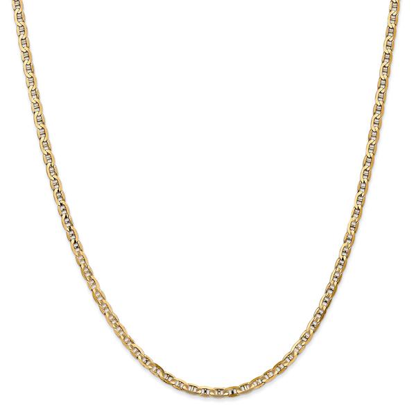 Gold Classics(tm) 3mm. Concave Anchor Chain Bracelet alternate view