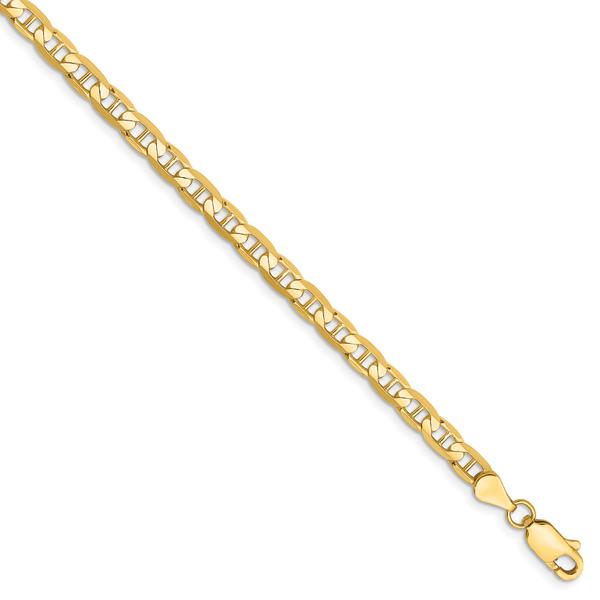 Gold Classics(tm) 3.75mm. Concave Anchor Chain Bracelet