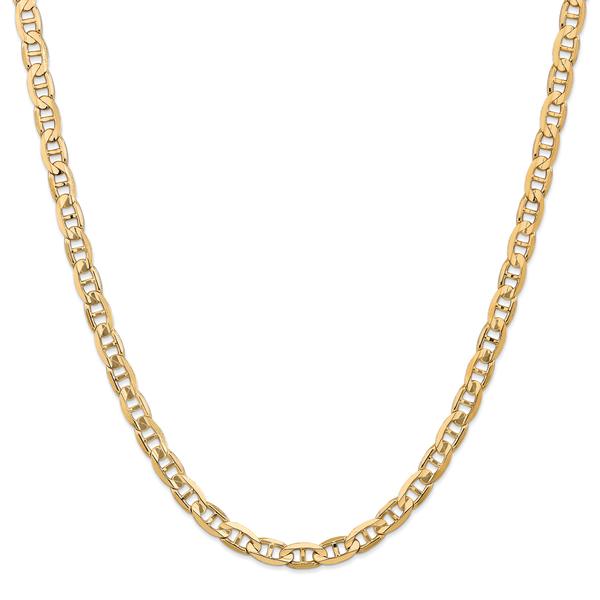 Gold Classics(tm) 6.25mm. Concave Anchor Chain Bracelet alternate view