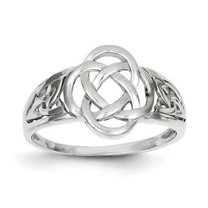 Gold Classics(tm) 14kt. White Celtic Knot Ring